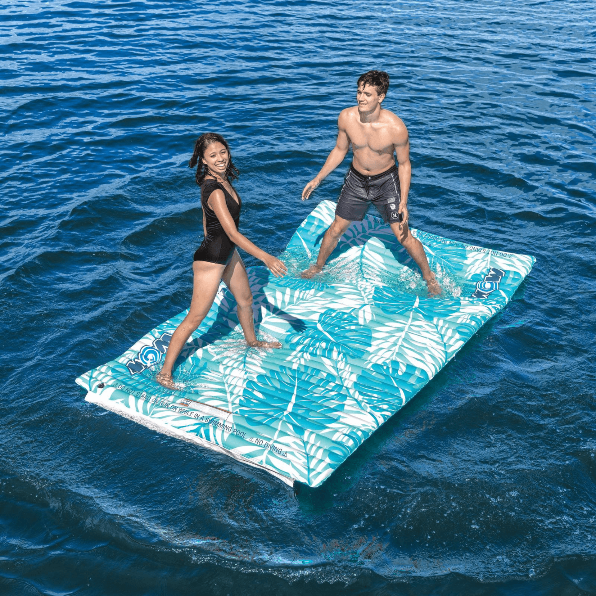 WOW Sports Teal Palm Leaves Water Walkway