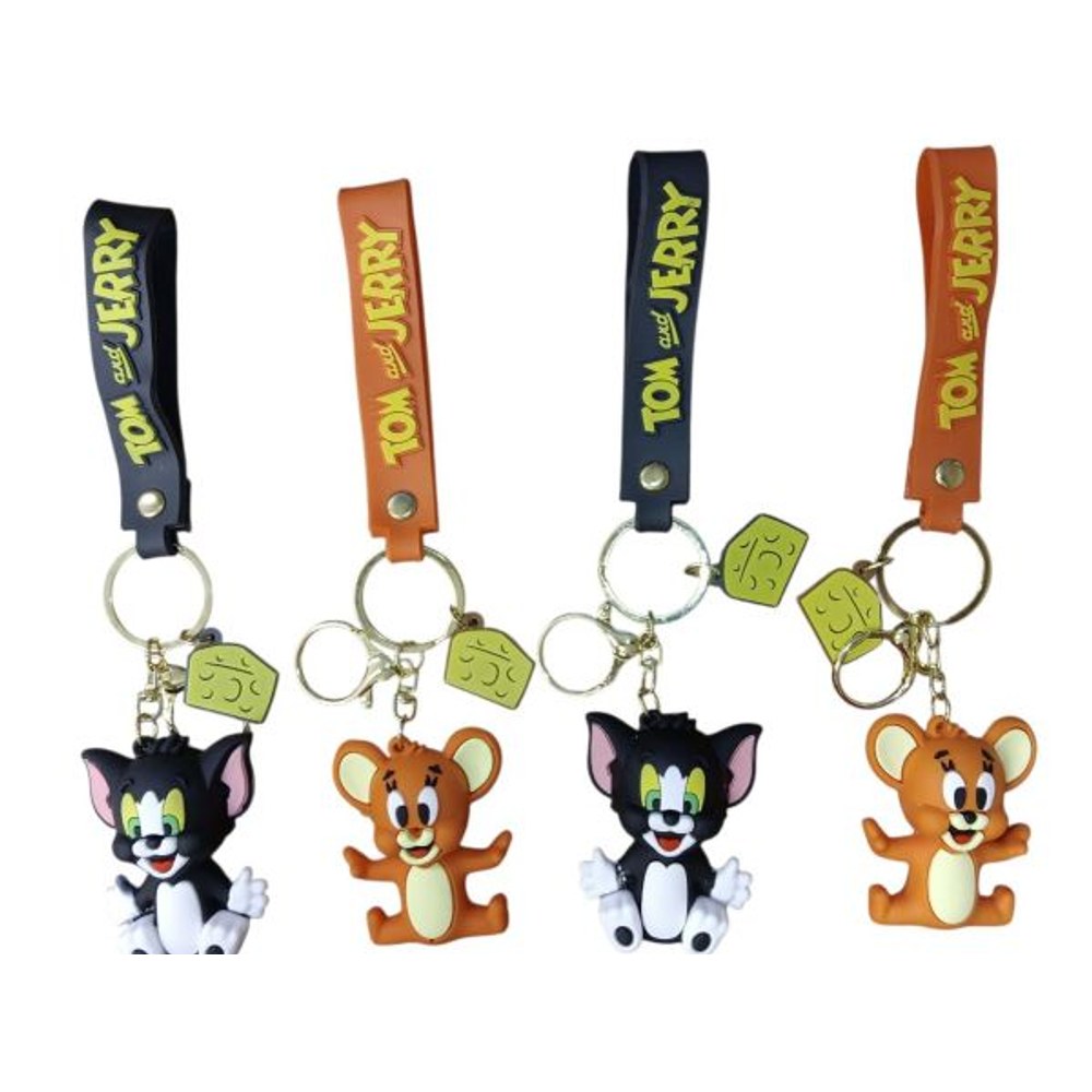PVC Keychain 3" Tom & Jerry 3D Mix Backpack Charm (KC-5707-28)