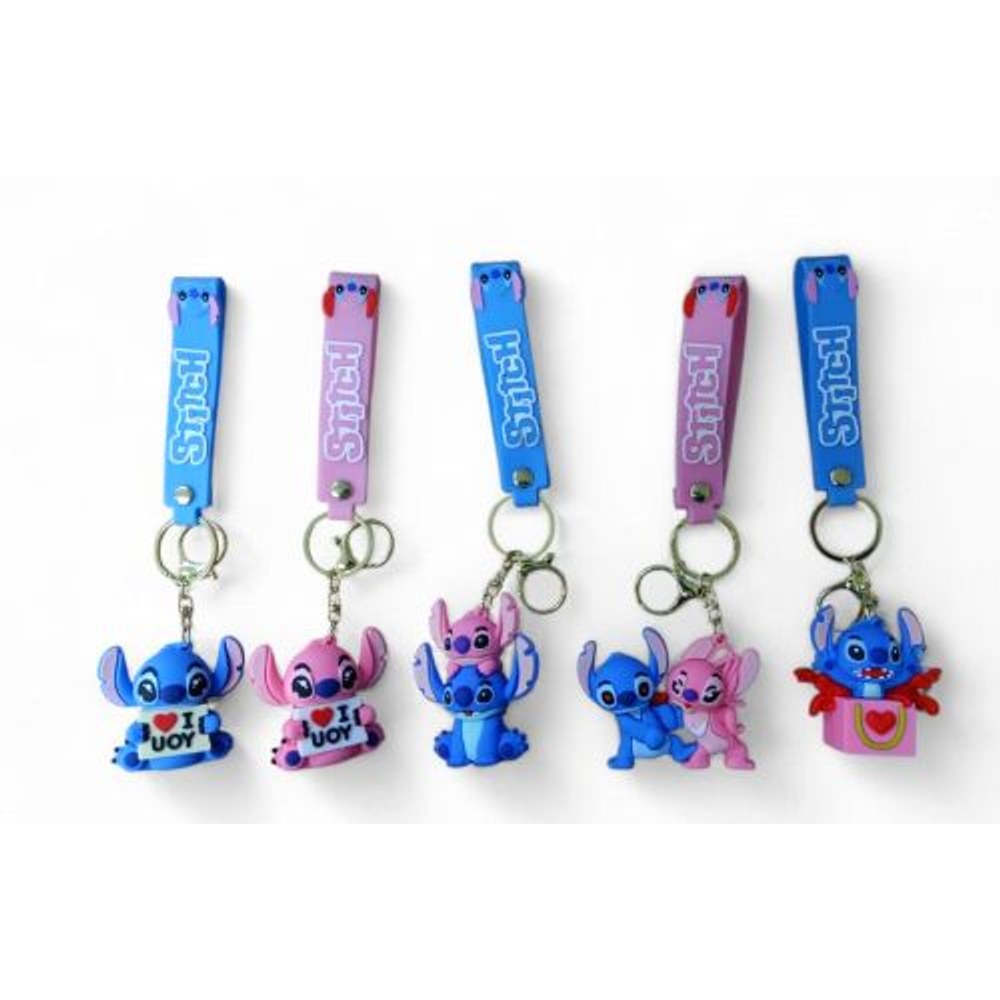 PVC Keychain 3" Valentines Day Stitch Assortment Backpack Charm (KC05)