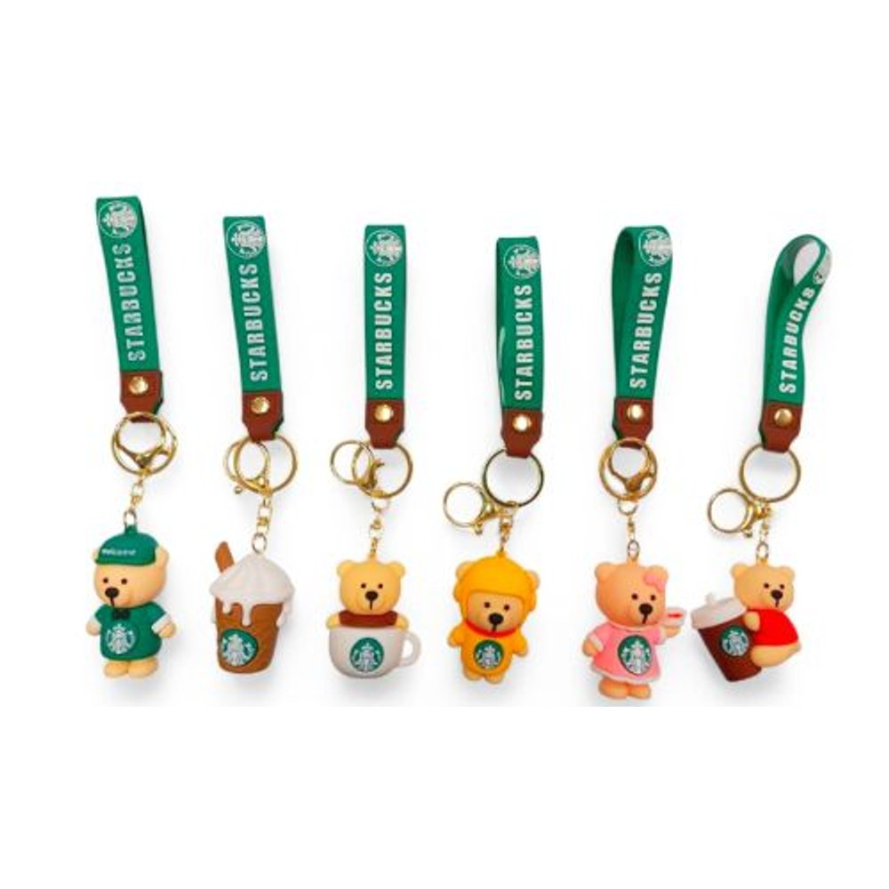 PVC Keychain 3" Starbucks Assortment Backpack Charm (AL8066)