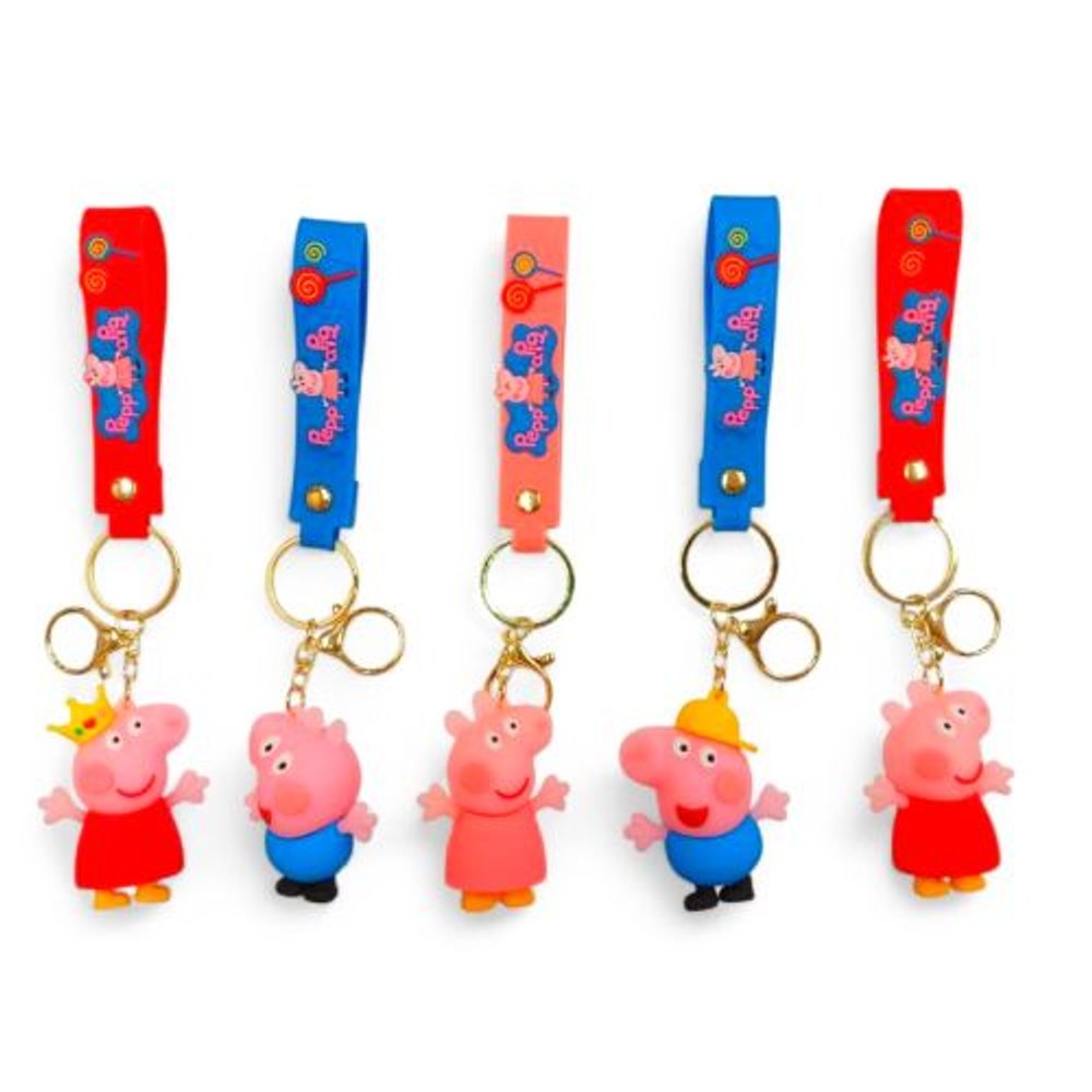 PVC Keychain 3" Pepa & George Assortment Backpack Charm (AL0101)