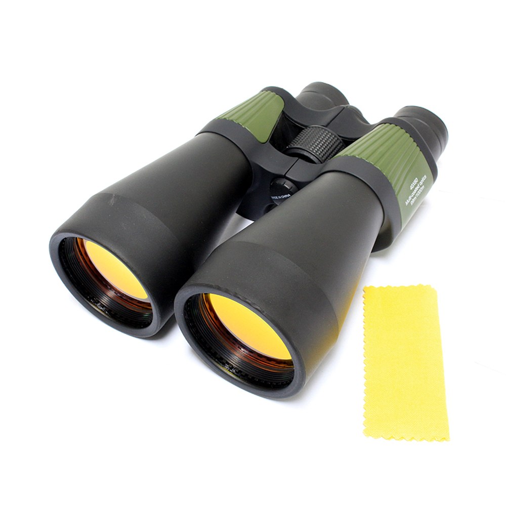 40x60 Green Perrini Powered Outdoor Ultra Compact Binoculars with Pouch