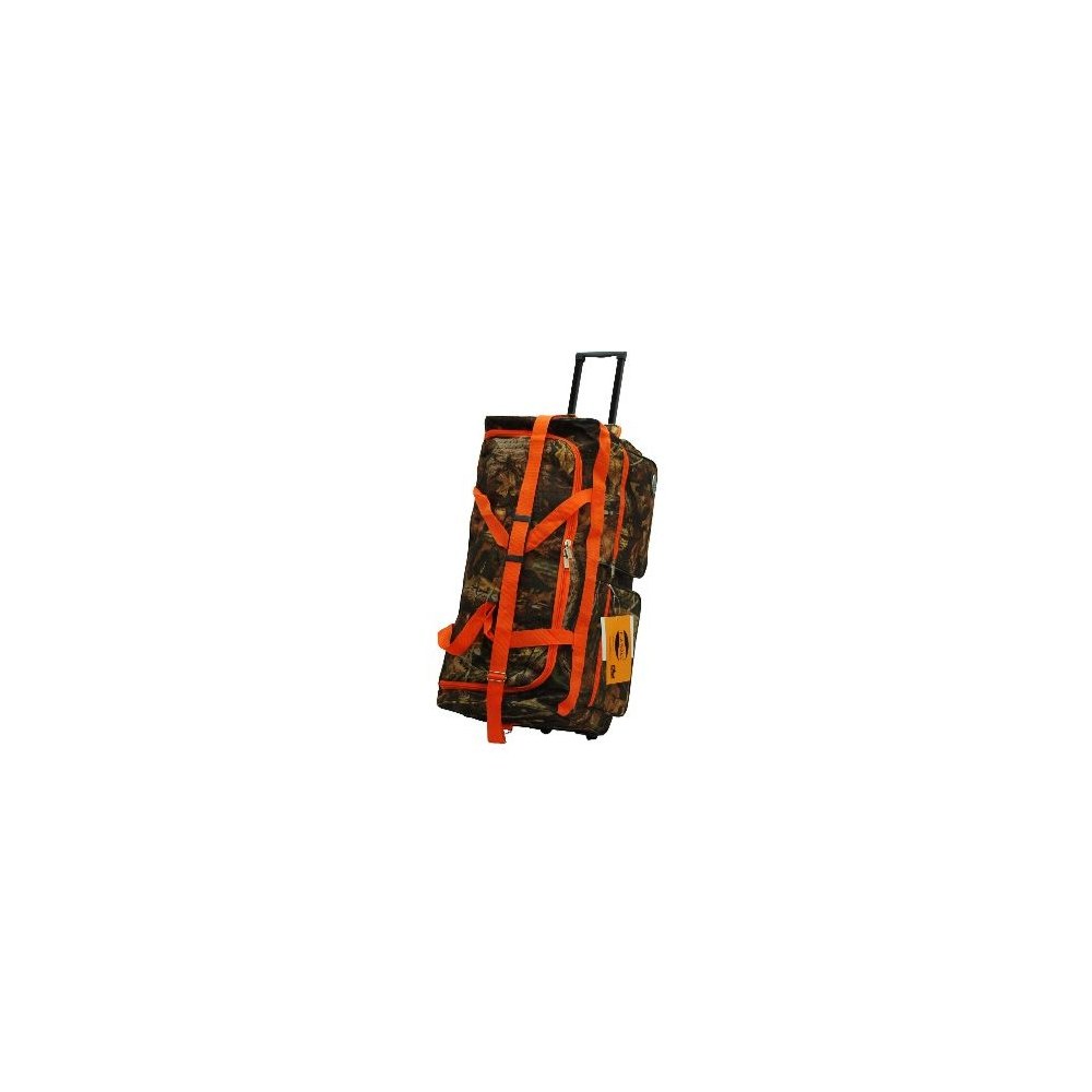 8 Wholesale "E-Z Roll" 30" Hunting Rolling Duffel Orange Trim