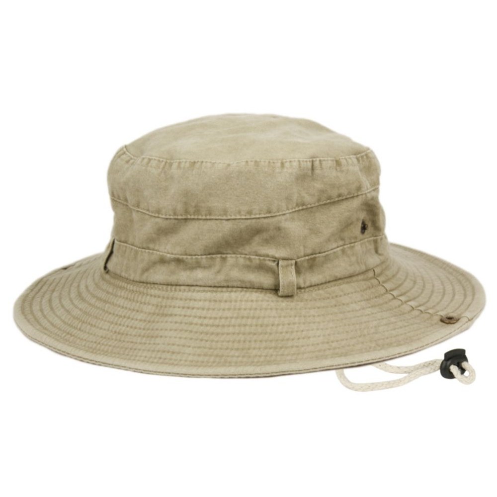 12 Wholesale Washed Cotton Outdoor Bucket Hats With Chin Cord Strap Color Assorted