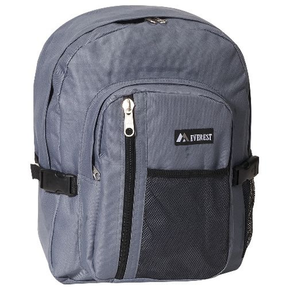 30 Wholesale Backpack w/ Front Mesh Pocket in Dark Gray