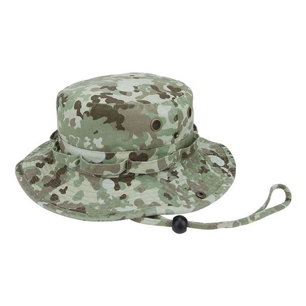 24 Wholesale Washed Camouflage Twill Hunting Hat W/Self Fabric Chin Cord TTL-TERR-XL